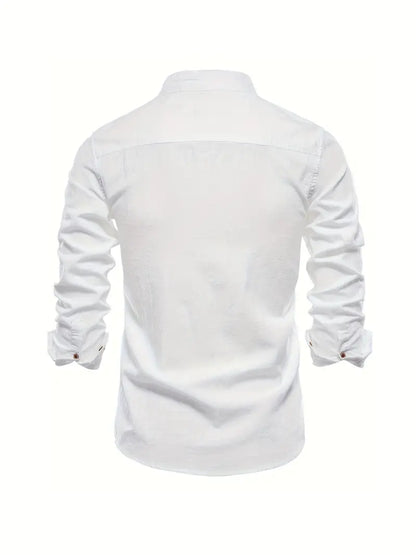 Chemise Homme Coton Décontracté à Boutons