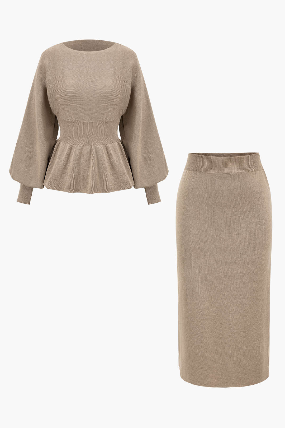 Robe Ensemble Élégant Peplum et Jupe Pencil - BerlinGlamour