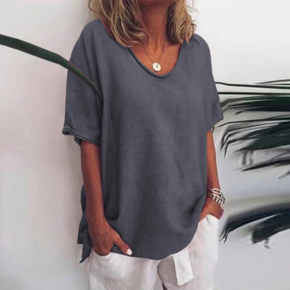 Blouse Féminine Décontractée | Manches Courtes