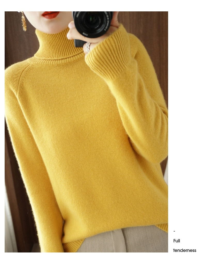Pull Femme Chic en Laine Douce et Chaud