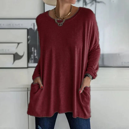 Pull Féminin Décontracté avec Poches