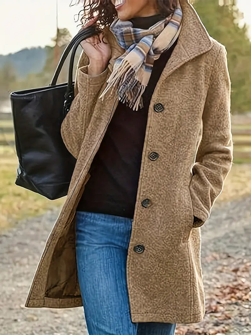 Manteau Femme Hiver Élégant avec Doublure Polaire Chaude