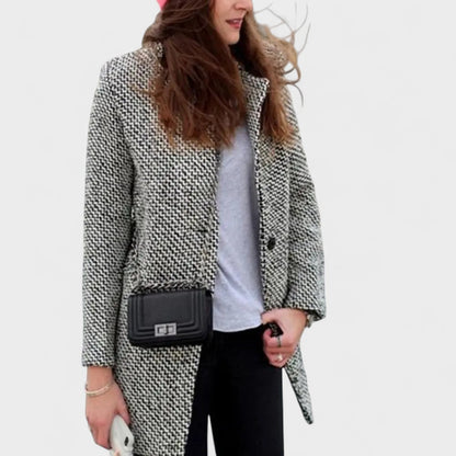 Manteau Femme Laine Double Boutonnage Coupe Classique