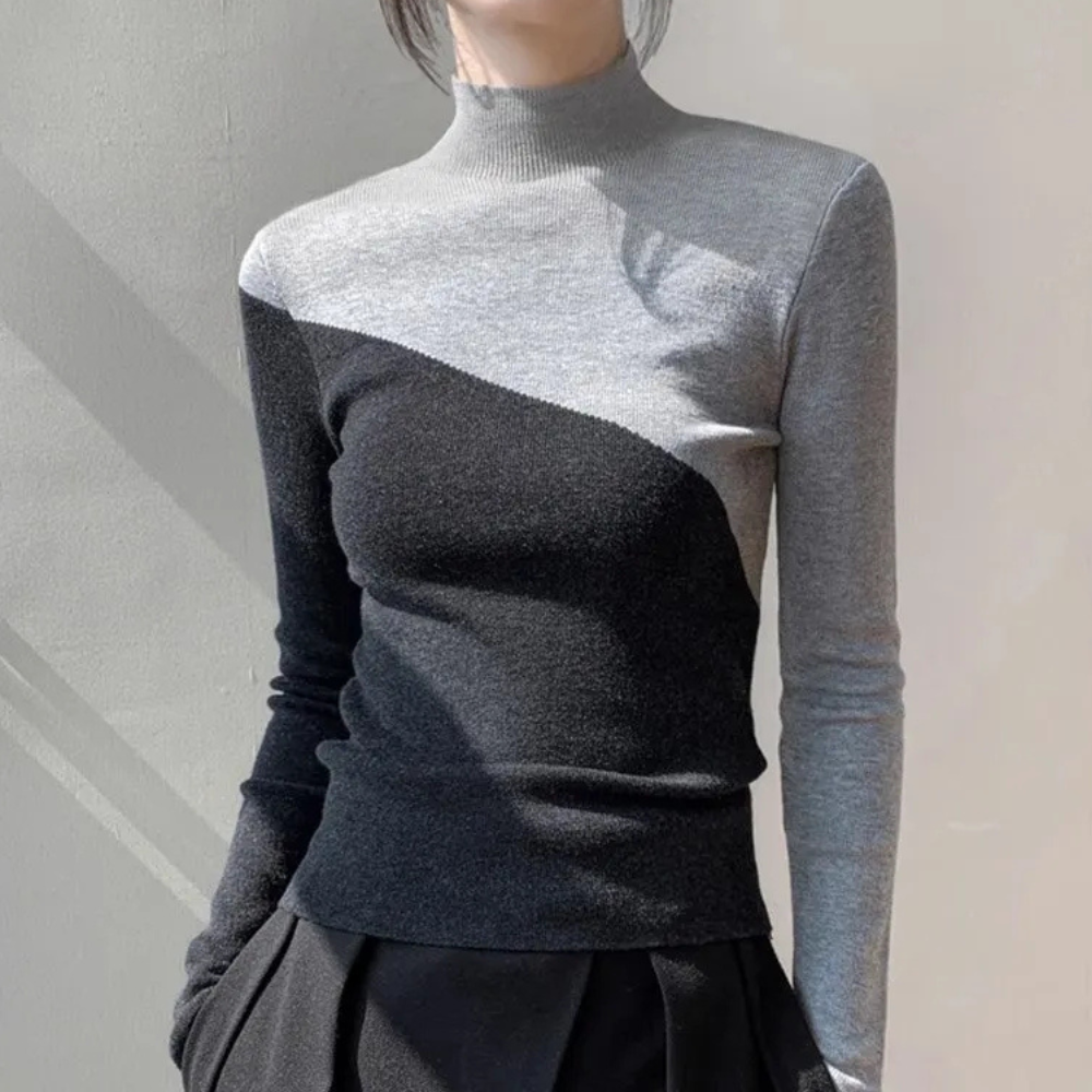SENIA - Col roulé en tricot chaud pour femmes