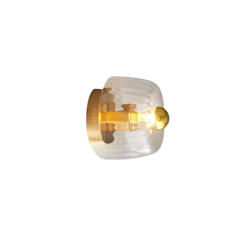 Lampe Murale LED Rond Design Verre et Acier