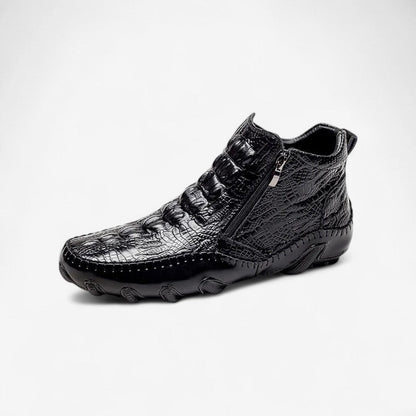 Bottes Cuir Chic à Fermeture Éclair et Semelle Robuste - PanierRoyale