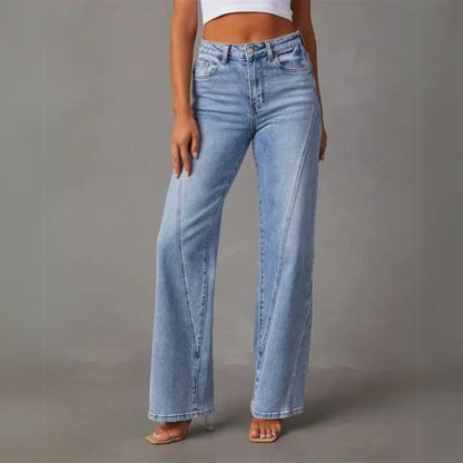Jean Femme Haut de Gamme à Jambe Large