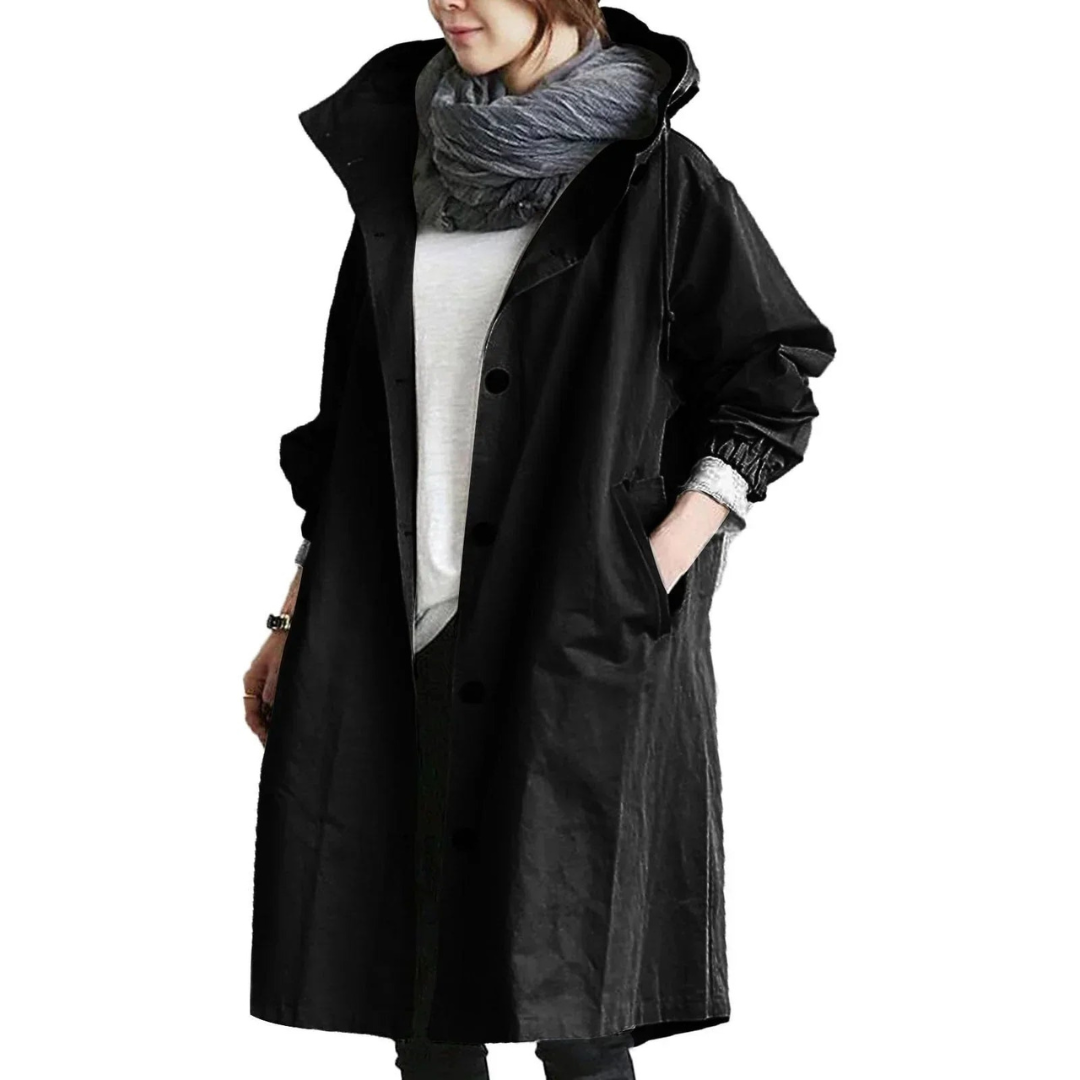 Manteau Femme Imperméable Long et Élégant