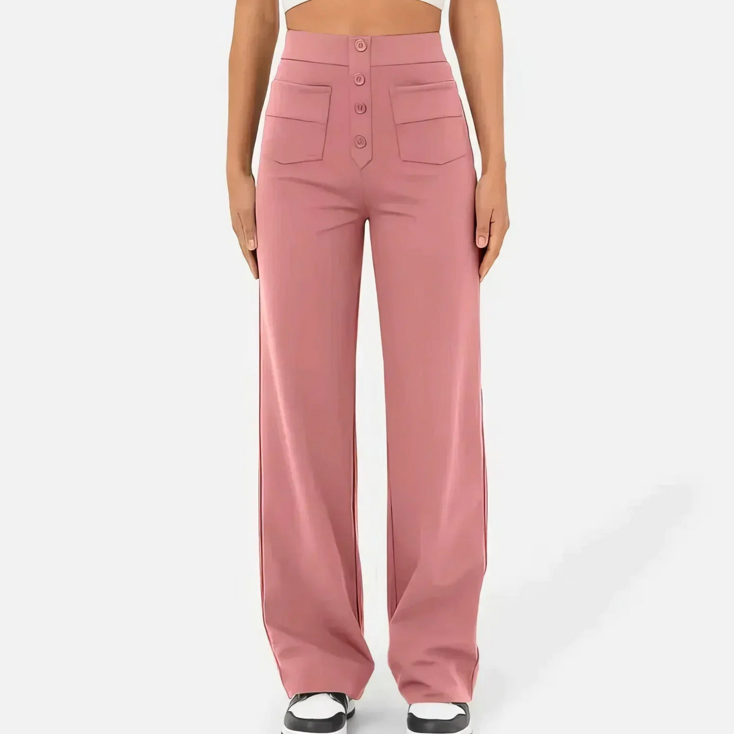 Pantalon Femme Élégant et Confortable Taille Élevée