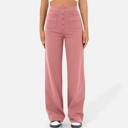 Pantalon Femme Élégant et Confortable Taille Élevée