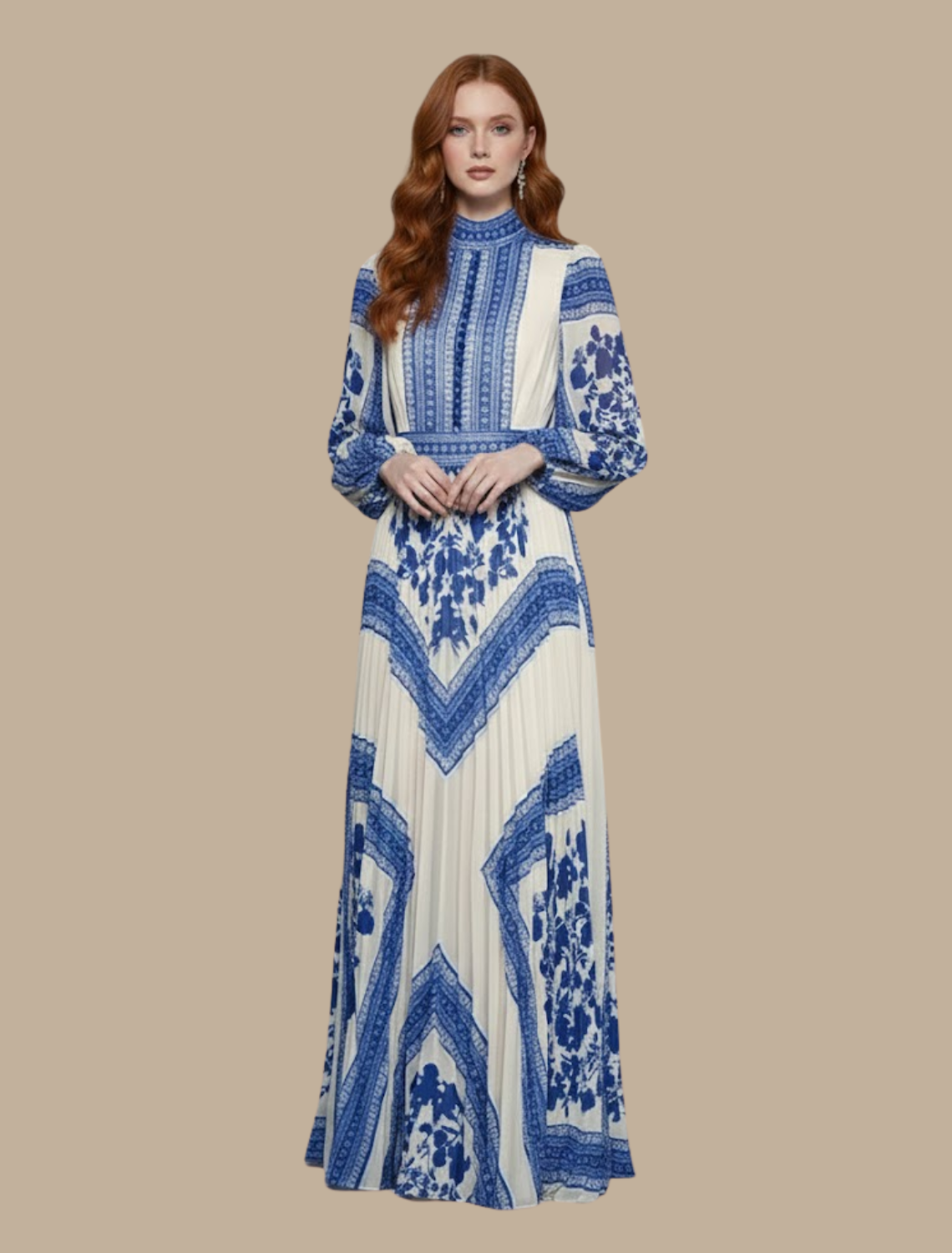 Robe de Soirée Longue Plissée Féminine
