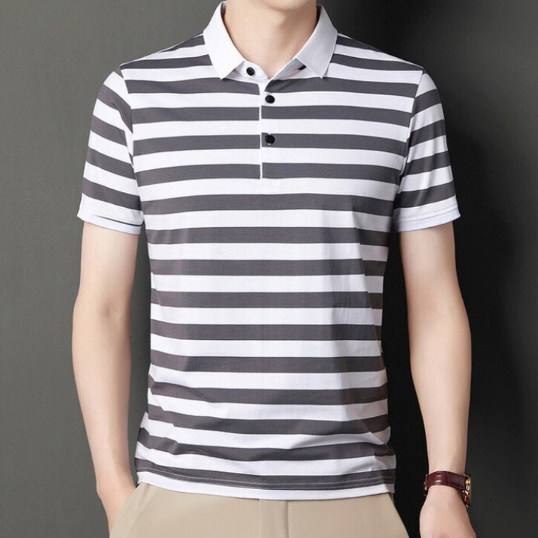 Chemise Polo Rayée Homme Classique