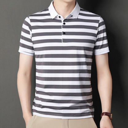 Chemise Polo Rayée Homme Classique