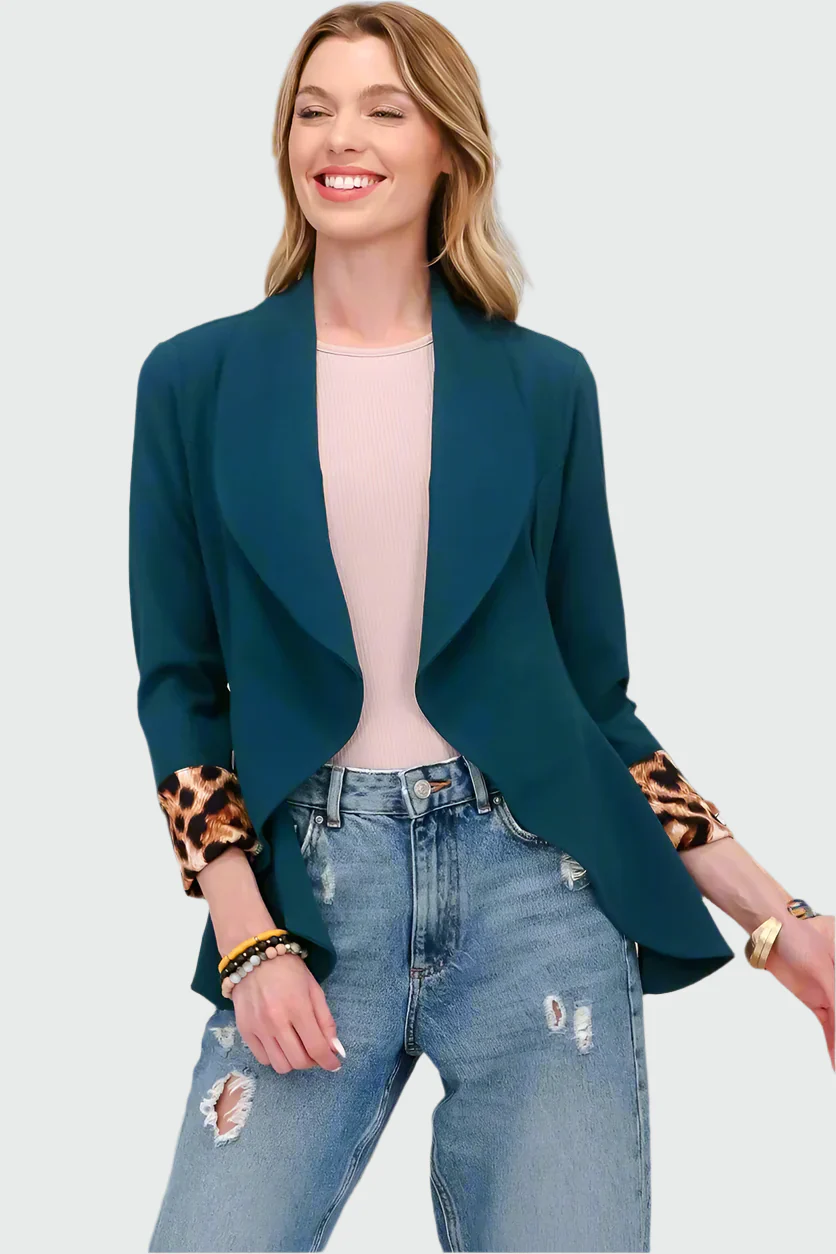 Blazer Femme à Motifs Animés Élégant
