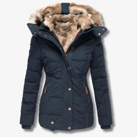 Manteau Femme Hiver à Capuche Étanche et Chauffant