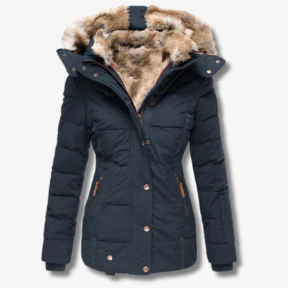 Manteau Femme Hiver à Capuche Étanche et Chauffant