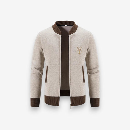 Veste oversize zippée avec manches longues et poches côtés
