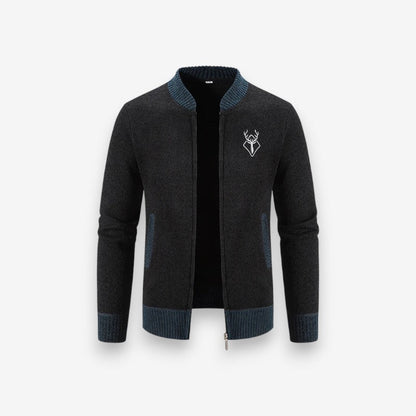 Veste oversize zippée avec manches longues et poches côtés