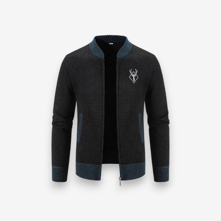 Veste oversize zippée avec manches longues et poches côtés - vue 2