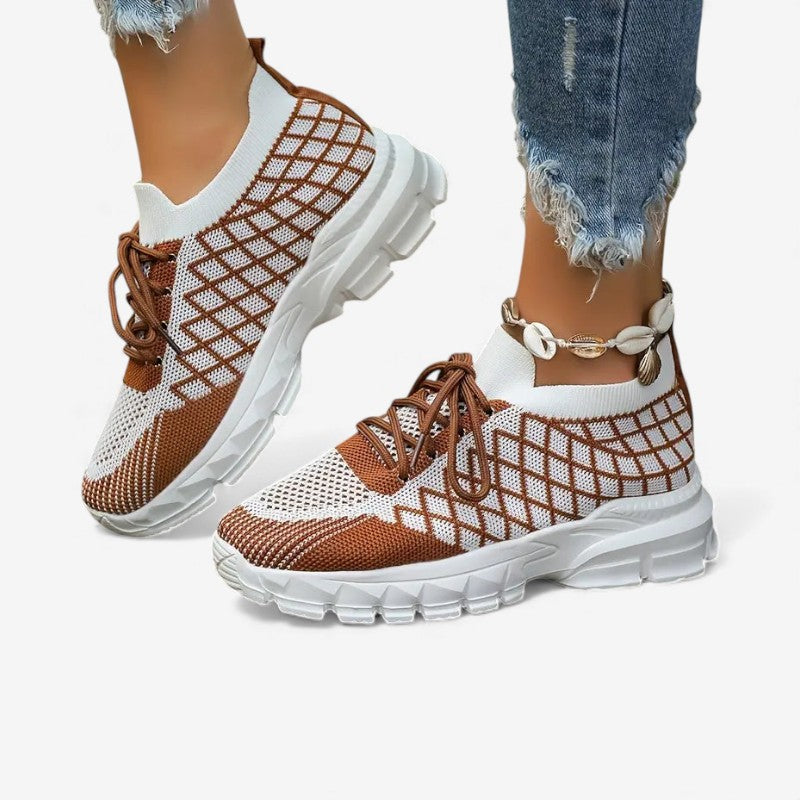 Chaussures décontractées à bout rond avec semelle confort et lacets réglables - PanierRoyale