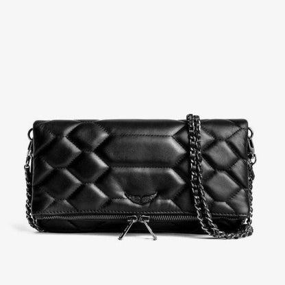 Sac À Épaule Chic en Cuir avec Chaîne et Fermeture Sécure