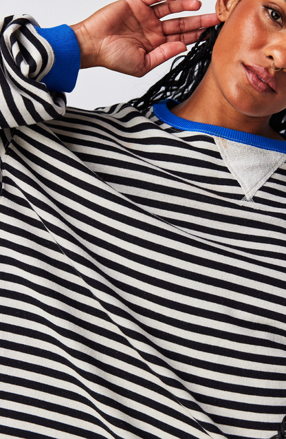 Pull Femme Rayé Col Rond Printemps