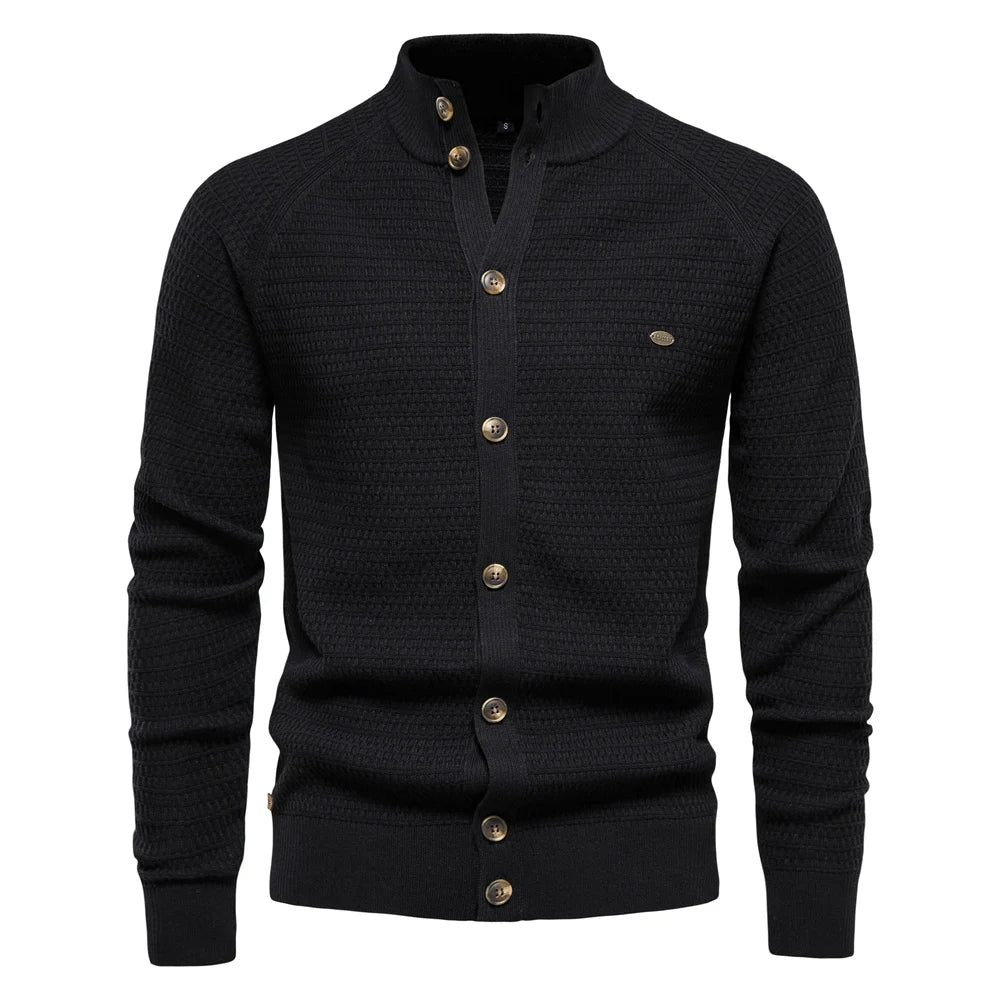 Pull à Boutons Classique en Col Rond pour Homme