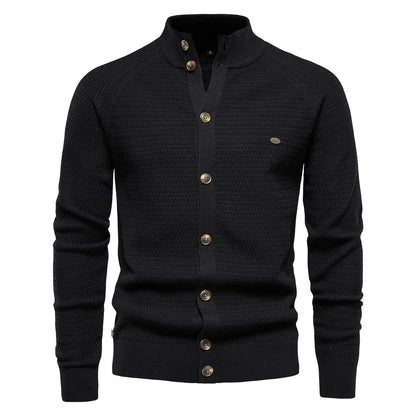 Pull à Boutons Classique en Col Rond pour Homme