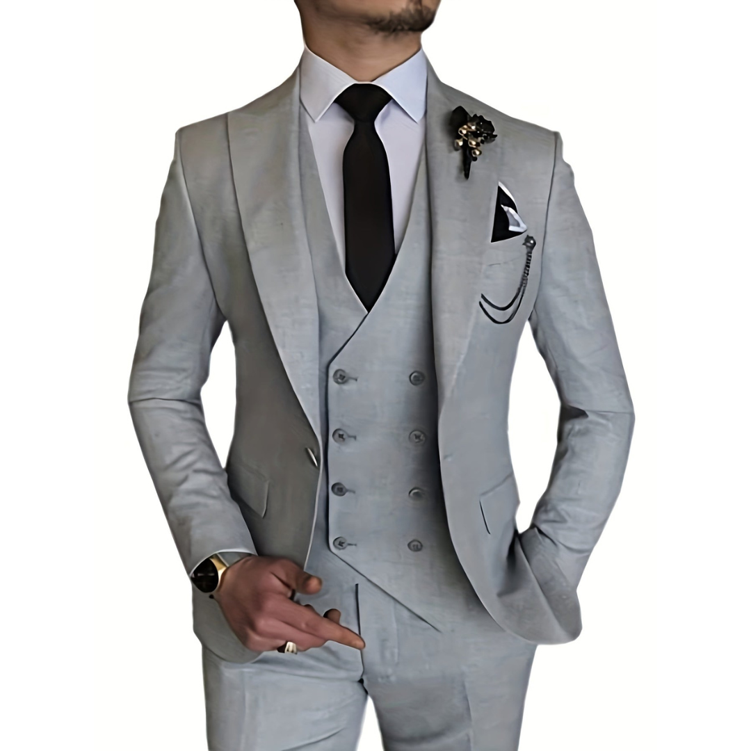 Costume Homme Mariage Classique 3 Pièces Noir