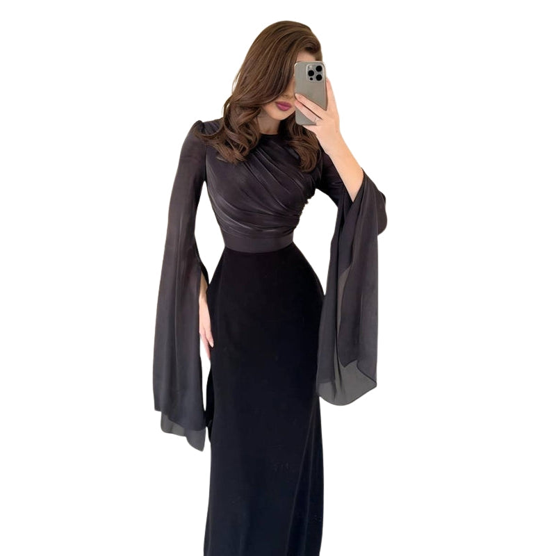 Robe Femme Longue Manches Longues Élégante