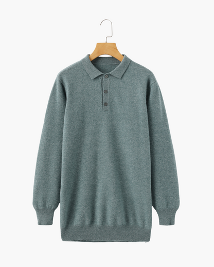 Pull Cashmere Homme Col Polo Élégant