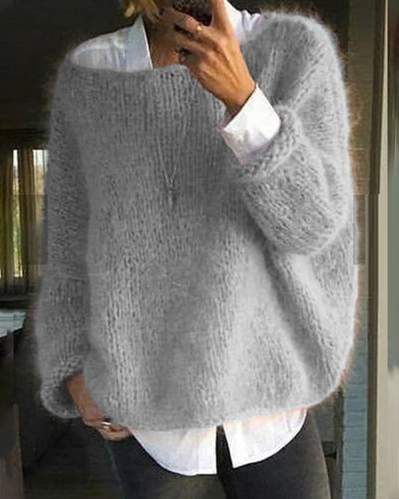 Pull Femme Tricoté Chaud pour Hiver