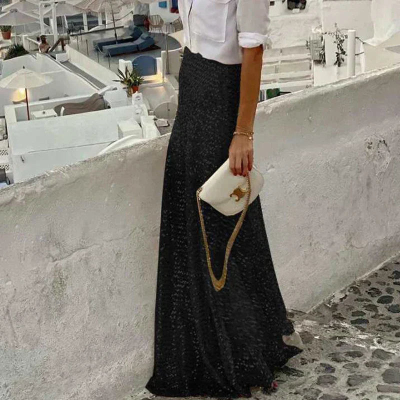 Jupe Longue Élégante Taille Haute pour Femme - PanierRoyale