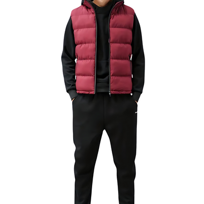 Gilet sans manches chic avec poches zippées et col montant - PanierRoyale