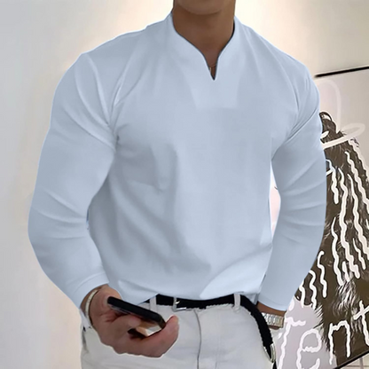 Polo Homme Classique Manches Longues Séchage Ultra-Rapide