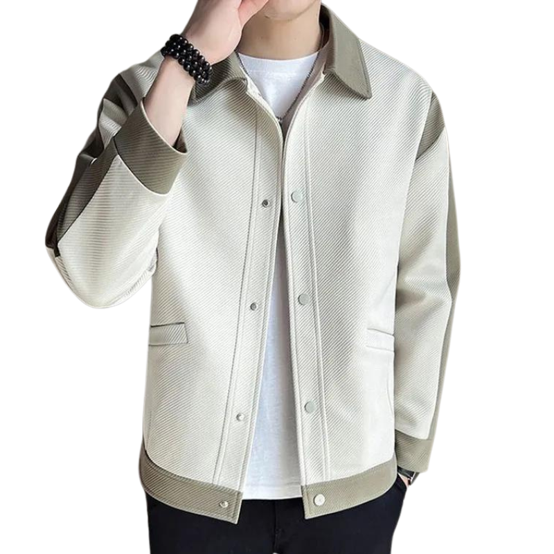 Veste homme décontractée col montant zip