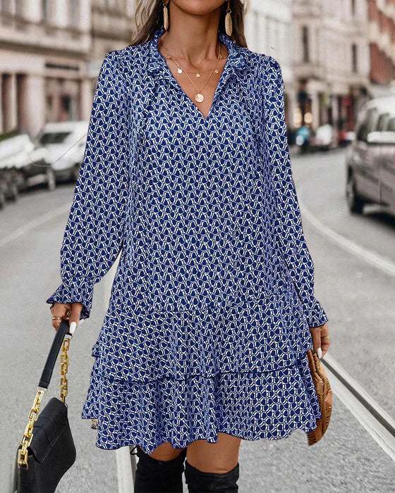 Robe Longue Femme Élégante à Manches avec Style Classique