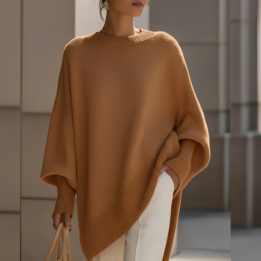 Pull Grande Taille pour Femme Col Rond Élégant
