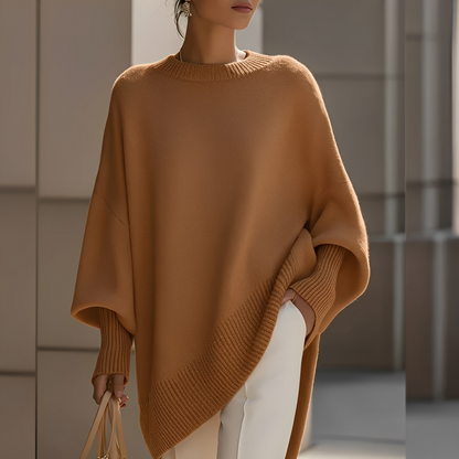 Pull Grande Taille pour Femme Col Rond Élégant