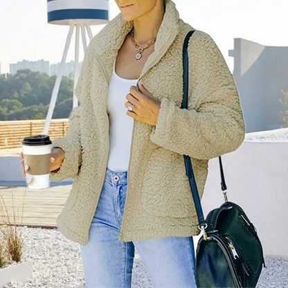 Veste Femme Longue et Élégante en Duvetyn
