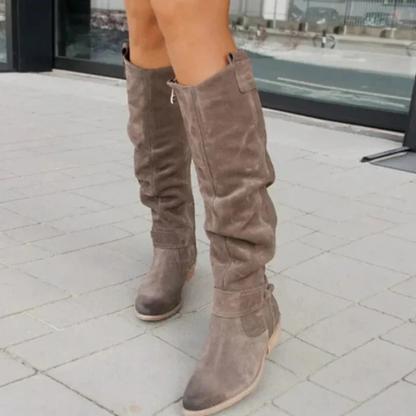 Bottes Femmes Hauts Talons à Lacets Chic