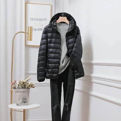 Parka Femme Hiver à Capuche et Fermeture Éclair