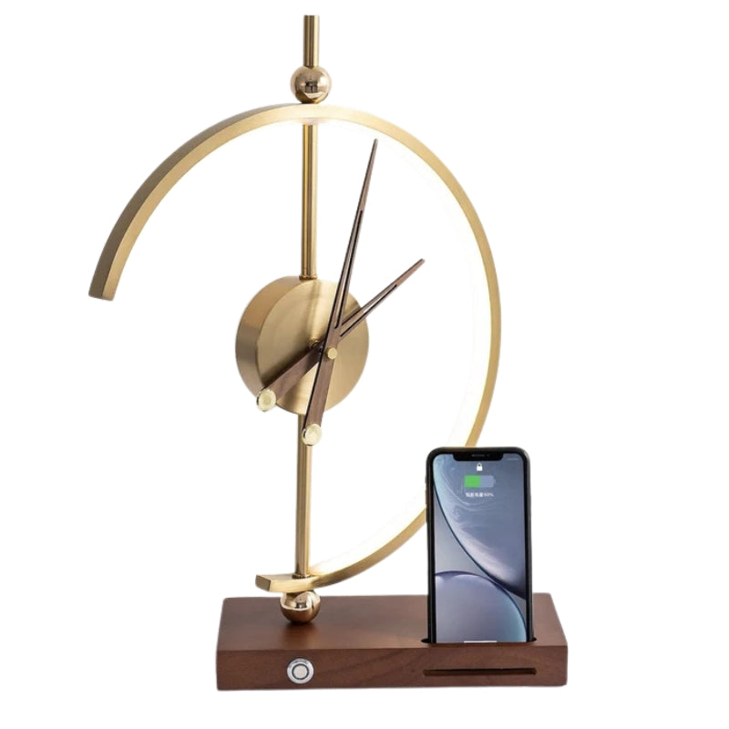 Lampe de Bureau LED avec Horloge et Prise USB - PanierRoyale
