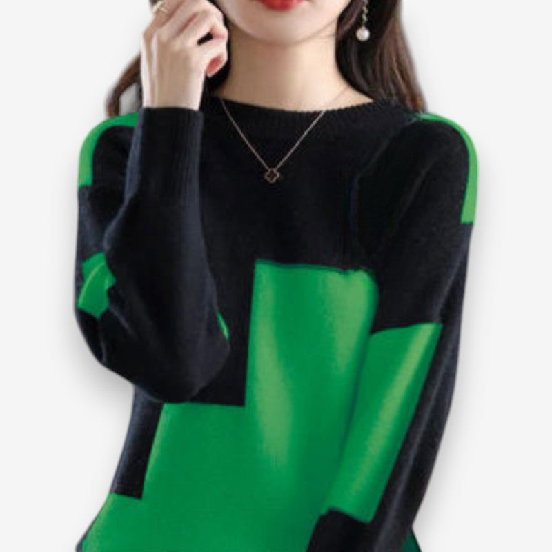 Pull Femme Col Rond Manches Longues et Élégant