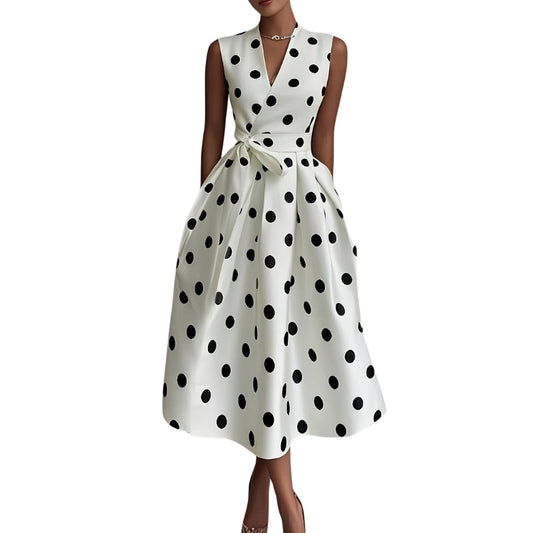 Robe Été Florale Taille Haute avec Poches - PanierRoyale