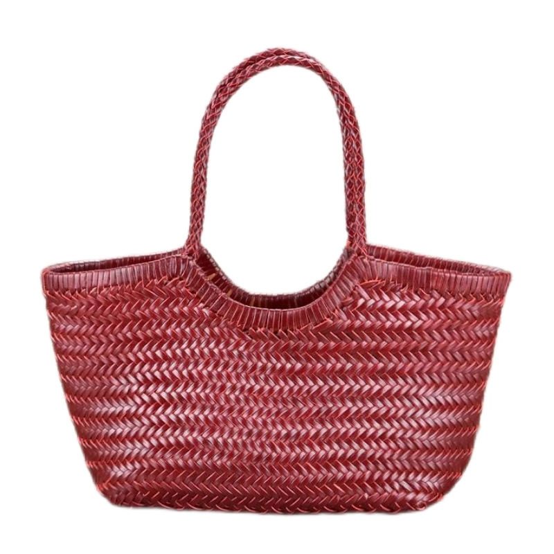 Sac à main en cuir tressé rustique et élégant