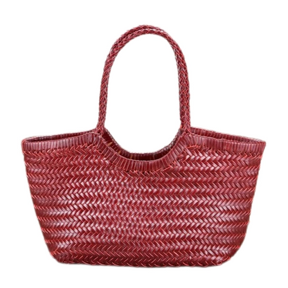 Sac à main en cuir tressé rustique et élégant