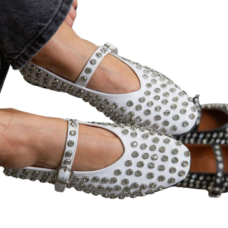 Ballerines Femmes Chic à Boucle Dorée