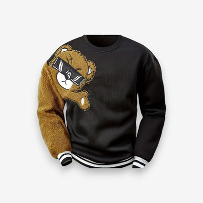 Pull à Manches Longues Ours En Peluche - PanierRoyale