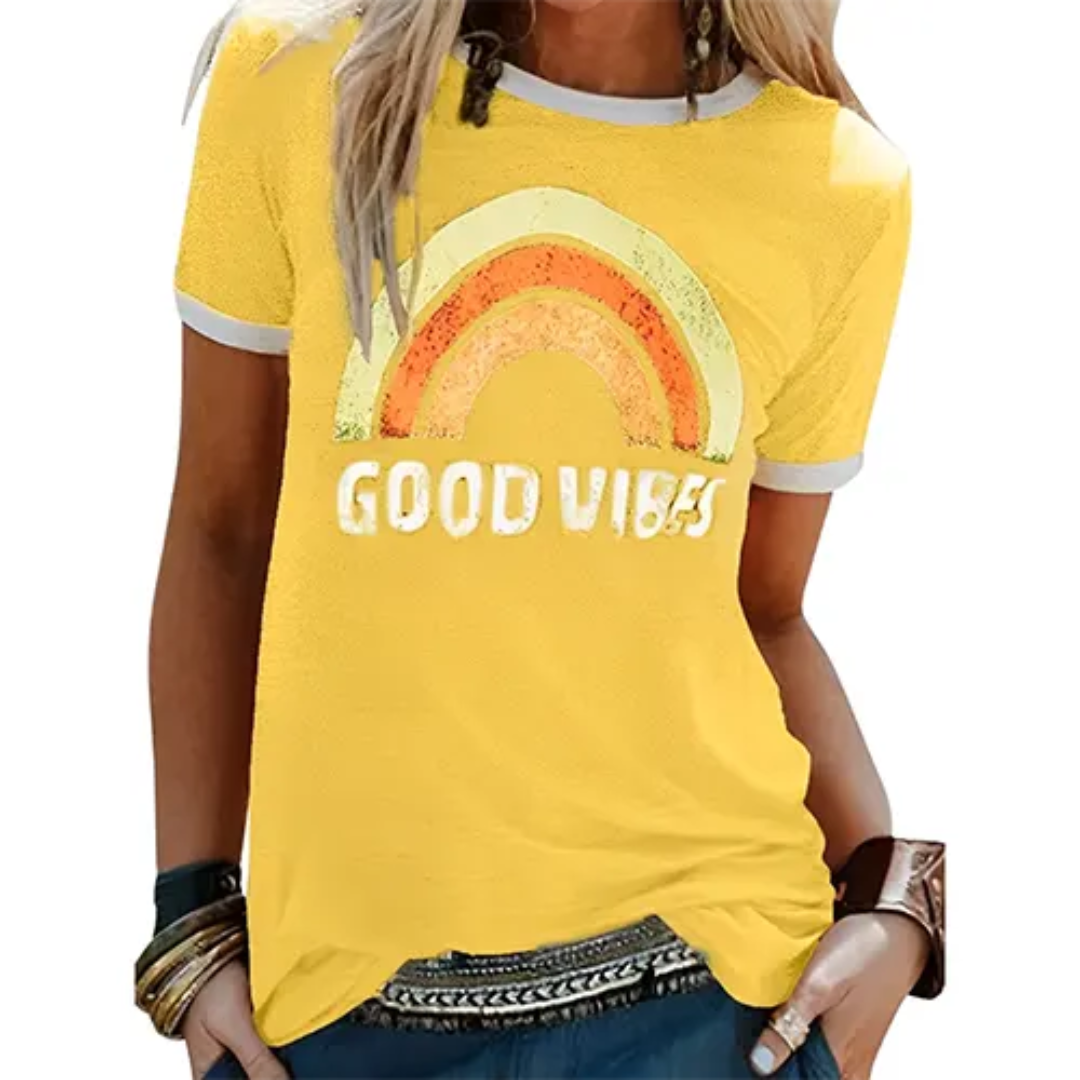 T-shirt Femme Décolleté V Été Legère